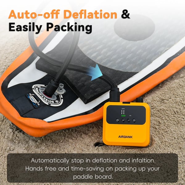 Elektrisk SUP Luftpumpe, 20 PSI Max, Genopladeligt Batteri,D23PRO 4500mAh 14.8V
