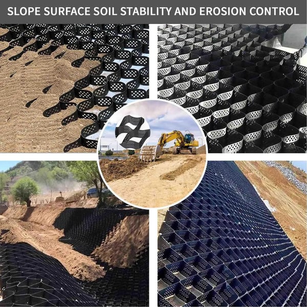 Sora-alueen stabilointiverkko, koko 9x17 jalkaa, kestävä HDPE-materiaali, taitettava muotoilu