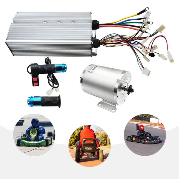 Højhastigheds BLDC børsteløs motor kit, 3000W output, tre hastighedsindstillinger,0