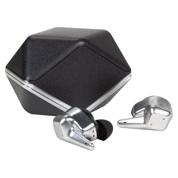 In-ear høretelefoner, aktiv støjreduktion, Bluetooth 5.2,Sølv