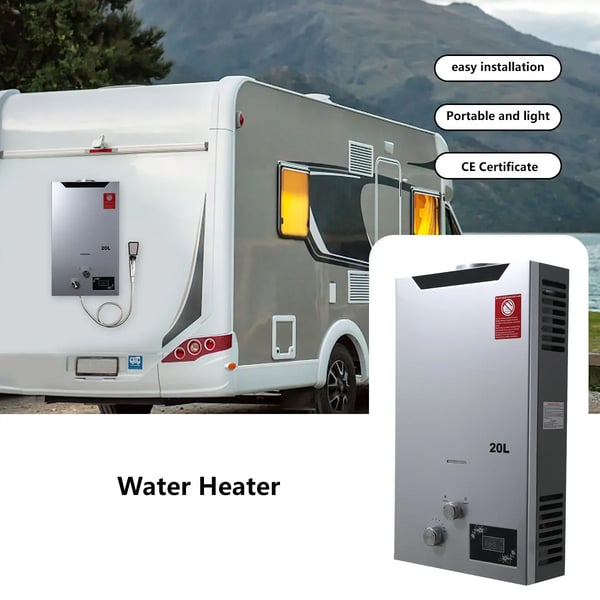 Tankless Vandvarmer, Øjeblikkelig Varmt Vand, Kompatibel med Propan Systemer,20L