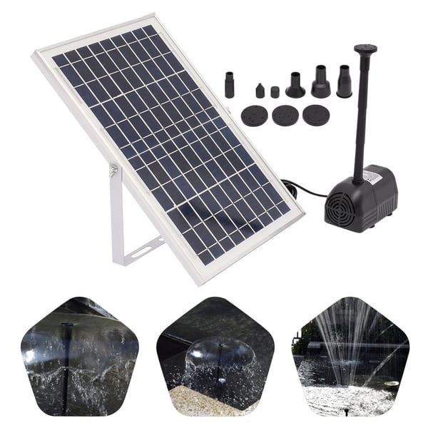 Solfontänpumpkit, Solpanelkraft, Hög flödeshastighet,svart