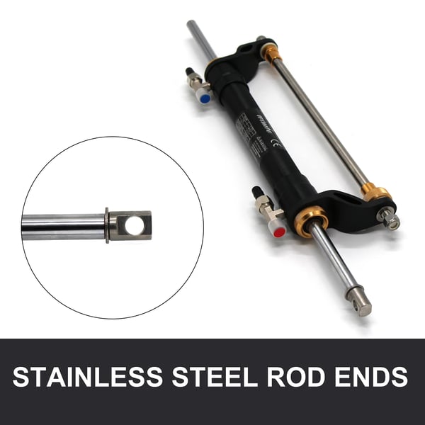 Hydraulisk Styresystem, Maksimal Hestekræft 90HK, Cylinder Volumen 71,1cc, Cylinder Udgiftskraft 232 kg, Slange Størrelse 1/4", Cylinder Slag 213 mm