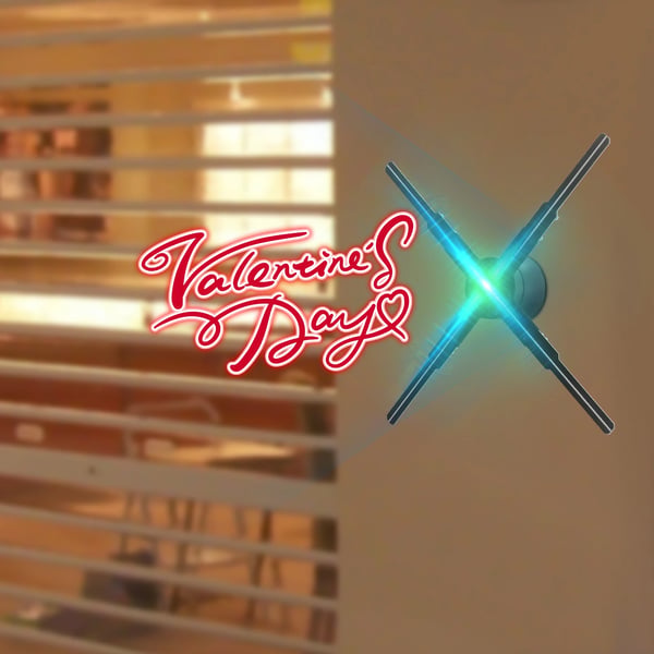 3D Hologrammi LED -tuuletin, 552 LED-pistettä, kauko-ohjaus ja APP-ohjaus