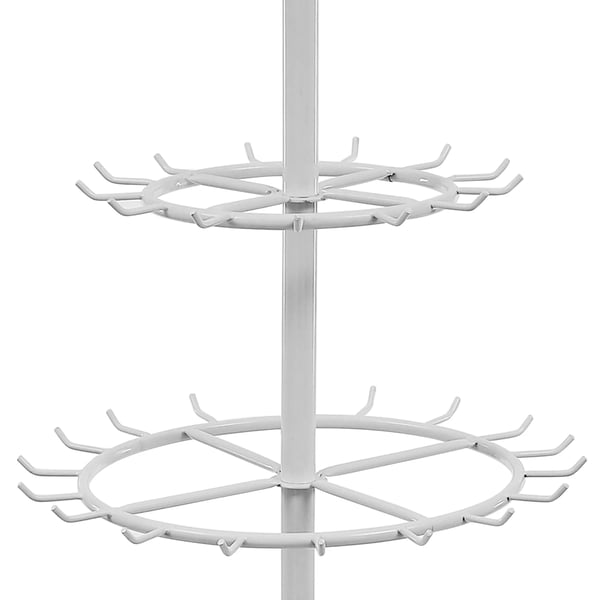 Tie Rack, 31 Koukkua, Säädettävät Jalakset,VALKOINEN