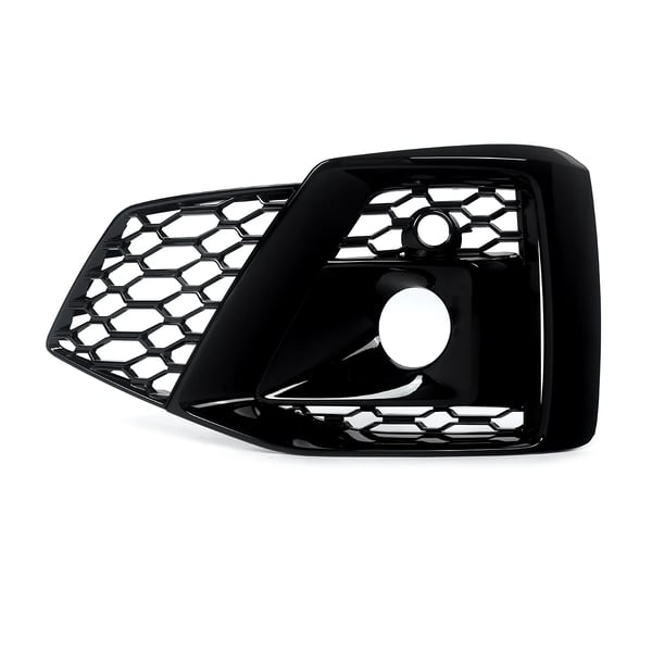Dimljusgallerlock, Kompatibel med Audi A5 S-Line, Hållbart plastmaterial,glansigt svart