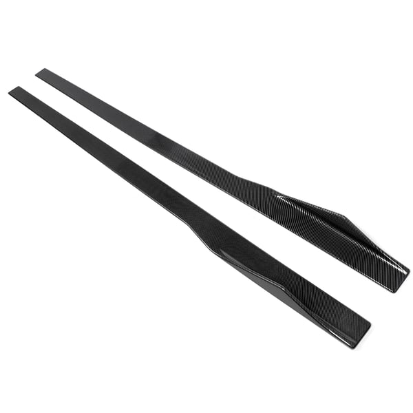 Side Skirts Forlænger, Plastmateriale, Dimensioner 225*14*10 cm, Passer til 2-Dørs Køretøjer, Forbedret Aerodynamik, Carbon Fiber Malet Finish