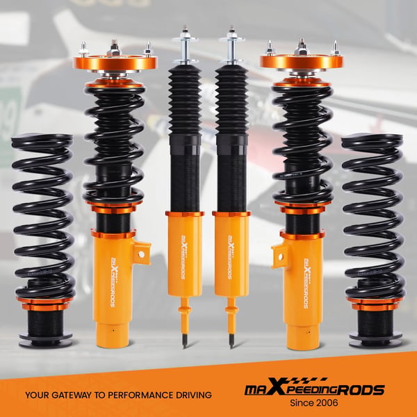 Coilover affjedringskit, 24-vejs justerbare dæmpere, højdejusterbar, kompatibilitet med E90/E92 modeller, fjederhastighed foran: 6kg/mm