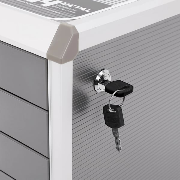 Skuffeorganisator, Låsemekanisme, Pladsbesparende Design,Sølv