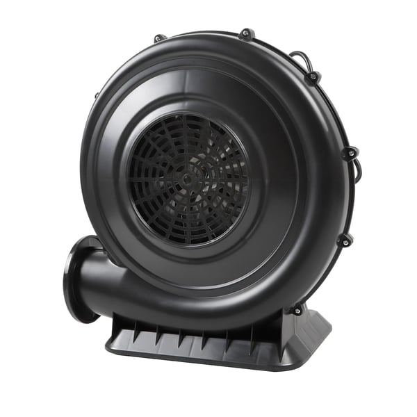 Radialfläkt, 370W effekt, högtryck, kompakt design,svart