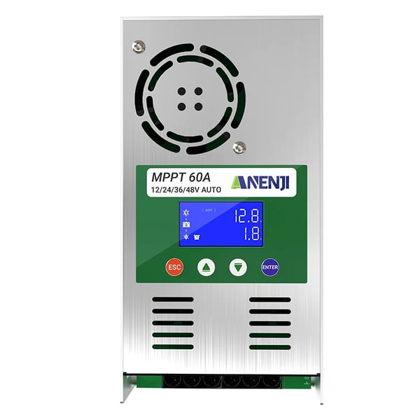 Solcellelader, MPPT-teknologi, Multifunktionel LCD-skærm,60A, ANJ-48V-60A, 48 V