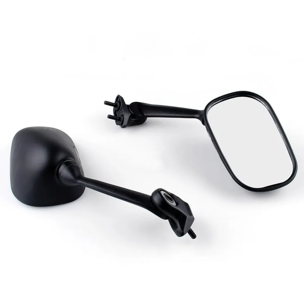 Racingspejle, højimpact ABS-skal, nem installation, passer til Yamaha YZF R6 (2008-2010), 1 par (2 stykker), sort finish