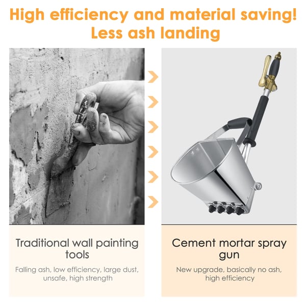 Cement Spray Gun, Flera Munstycken, Hållbar Konstruktion,1 set