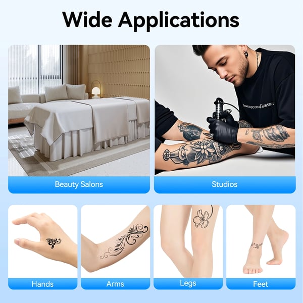 Tattoo Armstøtte, Justerbar Højde, Professionelt Ergonomisk Design,sort