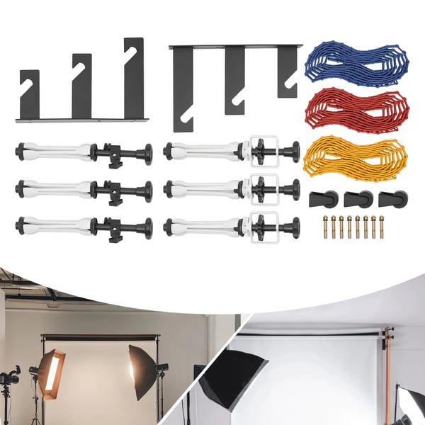 Bakgrundsstödenhet, Treaxlig design, Justerbar höjd,svart
