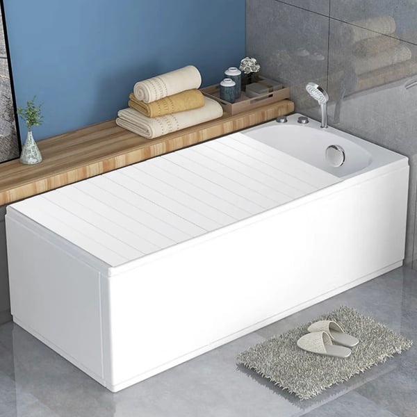 Badekar Dæksel, Materiale PVC og Rustfrit Stål, Dimensioner 170*75*0.65 cm, Kompatibilitet Standard Badekar, Temperaturmodstand 80℃