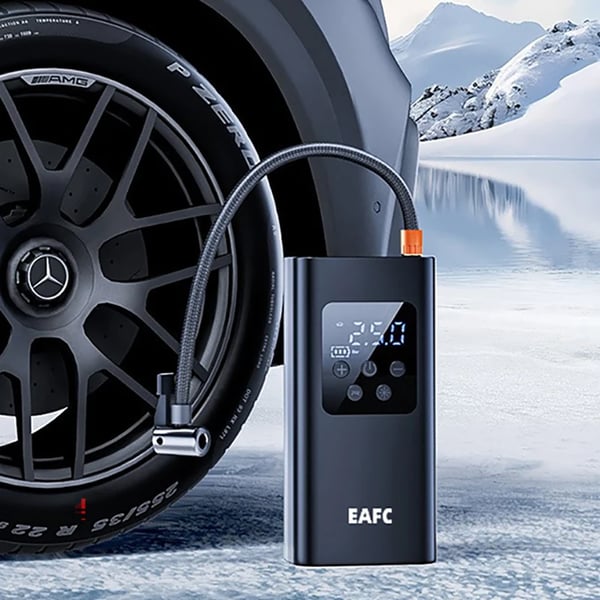 Dækpumpe, Genopladelig, Automatisk Afbrydelse,Trådløs, Batteridrevet