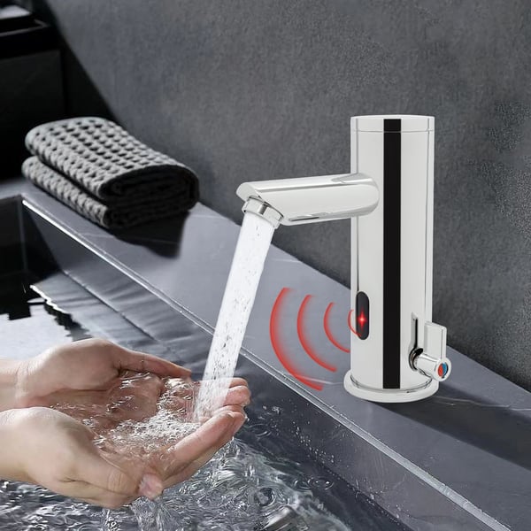 Smart kran, automatisk sensor, vattensparande,Silver