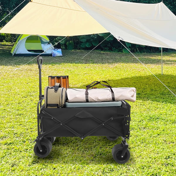 Campingvogn, Robust Konstruktion, 180L Kapacitet,Sort
