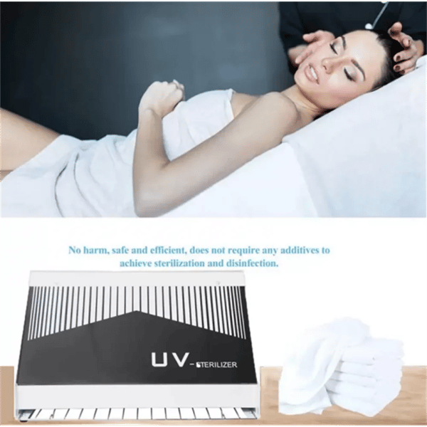 UV Sterilisator, Bærbart Design, Nem Pæreudskiftning,sort