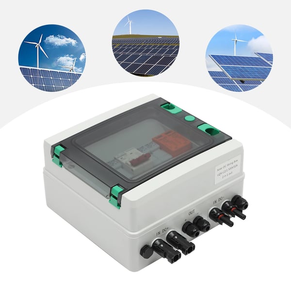 Solcelle PV Kombinationsboks, Højkvalitets ABS-hus, 300mm x 200mm x 150mm, Kompatibel med op til 10kW solsystemer, Drifts spænding op til 1000V