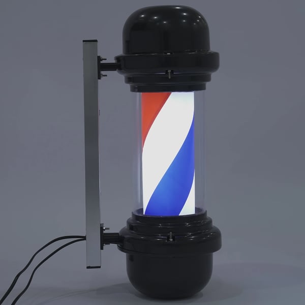 Barber Pole Lys, Rotations LED Design, Vandtæt Konstruktion,Elfenben