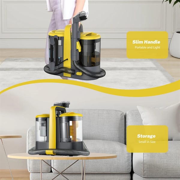 Håndholdt tæpperenser, 600W effekt, kraftig pletfjerning,EU, 600W