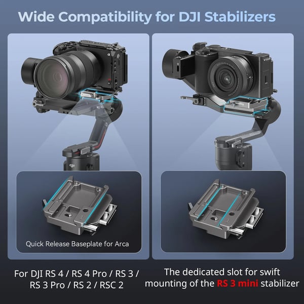 Nopean vapautuksen levy, liukumaton muotoilu, yhteensopiva DJI-stabilisaattoreiden kanssa,4639
