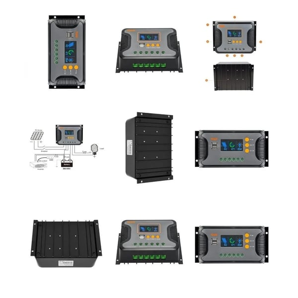Solcellsregulator, PWM-typ, LCD-display,30A PWM-kontroller