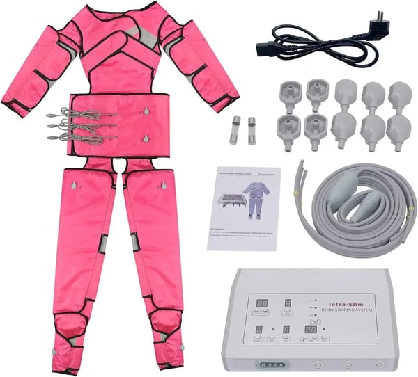 Lymfedrænage Massager, Justerbare Indstillinger, Multi-Dels Brug,pink