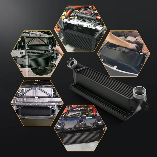Intercooler, 520 mm x 200 mm x 145 mm, 510 mm x 130 mm x 110 mm, 9,2 kg, Til Performance Køretøj 135i E82/E88 2008-2013