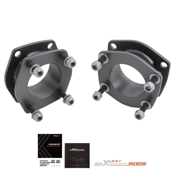 Lift Kit, 2" Højde, Aluminium Konstruktion, Kompatibel med Jeep Commander XK 2006-2010, Vægt 3800 g, 28,5 cm Længde