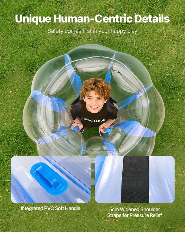 Inflatable Bumper Balls, Holdbart PVC, Justerbare Remme,4FT