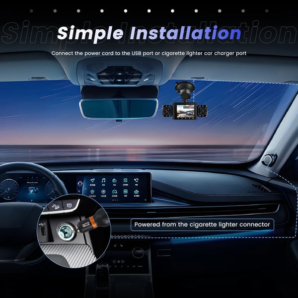 Auton DVR, neljä kameraa, 1080P videotallennus,4LEDS