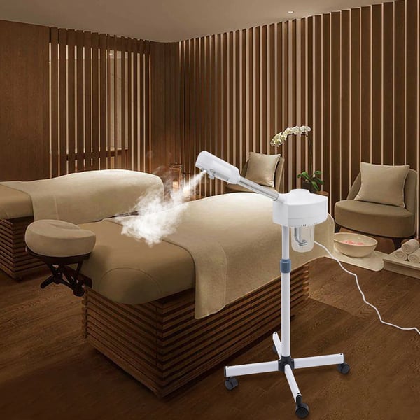 Ansigtsspa, 800W, 220V, Justerbar Ståhøjde 30-40 cm, Nano-Ionisk Dampteknologi, CE Certificeret