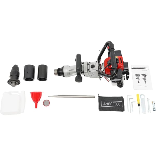 Postdriver, 32,7CC, 2-takts, Maksimal effekt 1000W, Brændstofkapacitet 0,9L, Dimensioner 32x28x54cm
