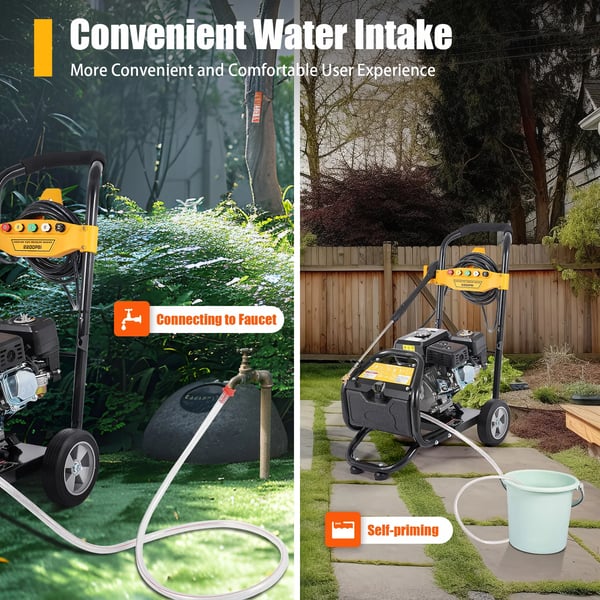 Højtryksrenser, 2200 PSI, 5 Dyseindstillinger,Benzin, sort
