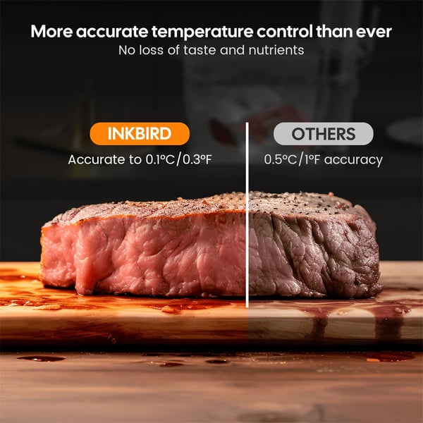 Sous Vide Koger, WiFi Kontrol, 1000W Præcisionsmadlavning,EU Stik