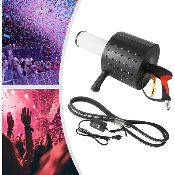 Konfetti Launcher, LED-belysning, Manuel kontrol,HVID