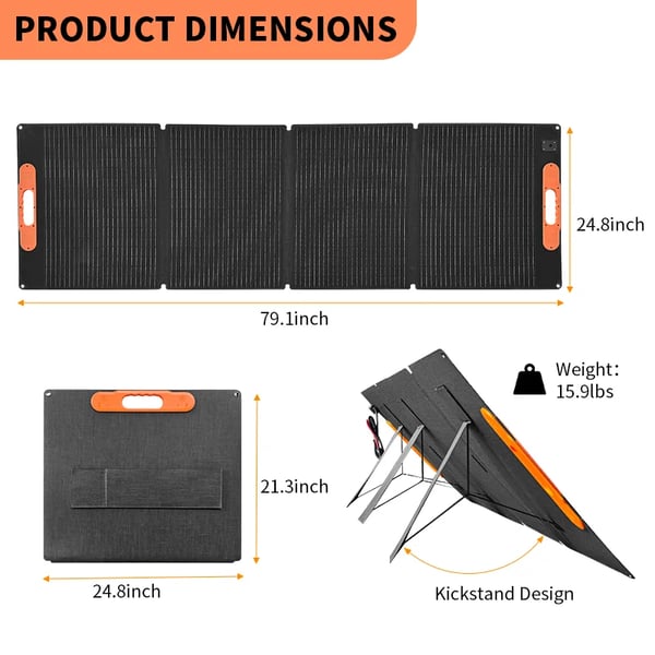 Solpanel, Flexibel Design, Hög Effektivitet,SP200w