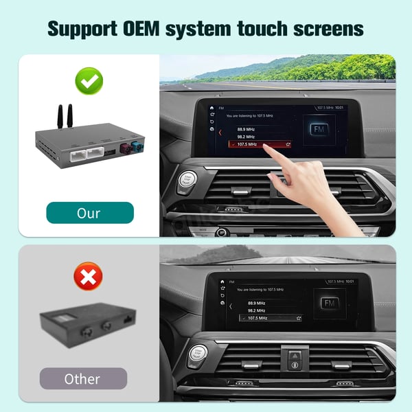 Trådløs CarPlay, Kompatibilitet med luksusbiler, Understøtter Android Mirror Link,EVO System