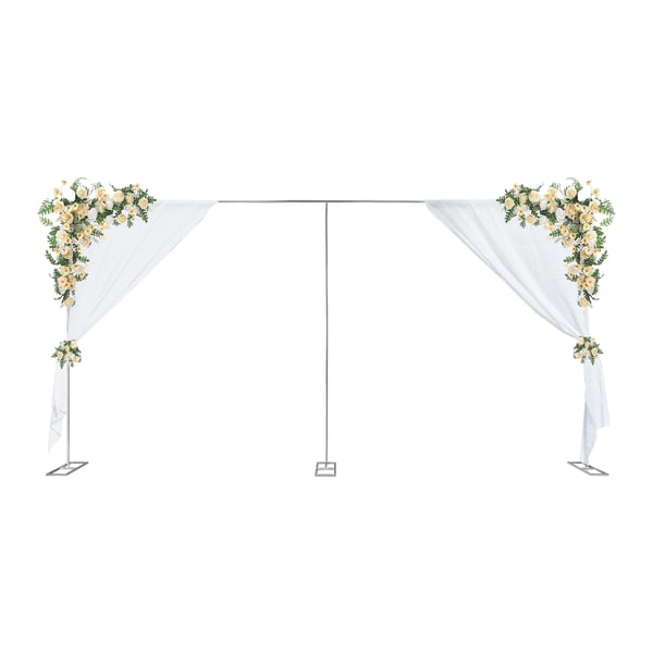 Bröllopsbåge Ställning, Galvaniserat Järn, 6m x 3m Mått, Lastkapacitet 10kg, Enkel Stång Längd 1m, Modern Design