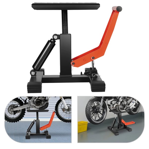 Motorcykellift, justerbar højde, høj belastningskapacitet,Rød