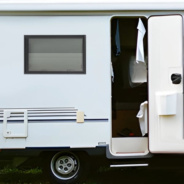 RV-ikkuna, Helppo Asennus, Kestäviä Materiaaleja,musta