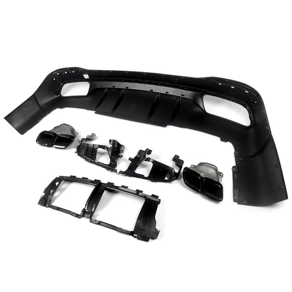 Bageste diffuserlip bumper, kompatibel med Mercedes Benz GLS klasse X167, forbedrer aerodynamik, nem installation,63 stil