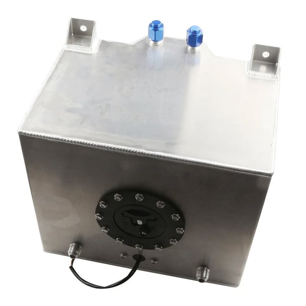 Brændstoftank, 20 liter, letvægts aluminiumdesign,Sølv