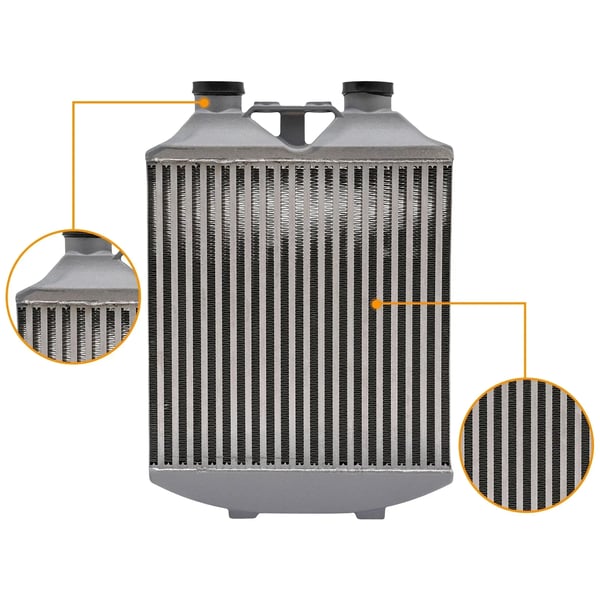 Intercooler, Aluminiumlegering, Förbättrad Värmeavledning,Silver