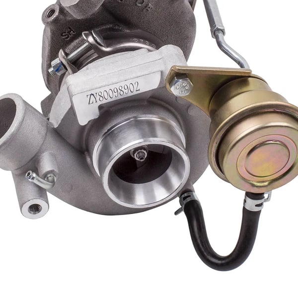 Turboahtimen TD04-12T malli, 3 pultin flangi, 4 pultin pakoventtiili, laakerityyppi, yhteensopiva 4M40 moottorin kanssa