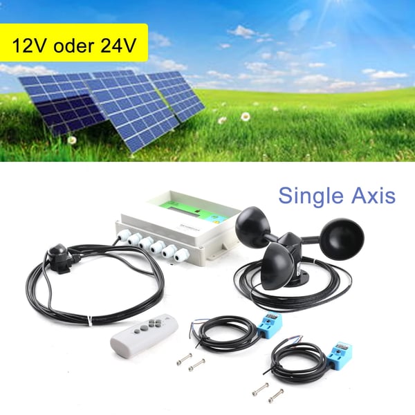 Sol Tracker Controller, DC 12V Strømforsyning, Maksimal Belastning 15A, Dimensioner 150mm x 100mm x 40mm, Automatisk Sporingssystem