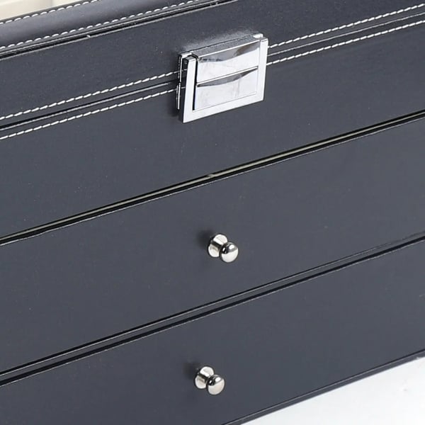 Solsorte Display Box, Stilfuld Organisation, Multi-Compartment Design, sort